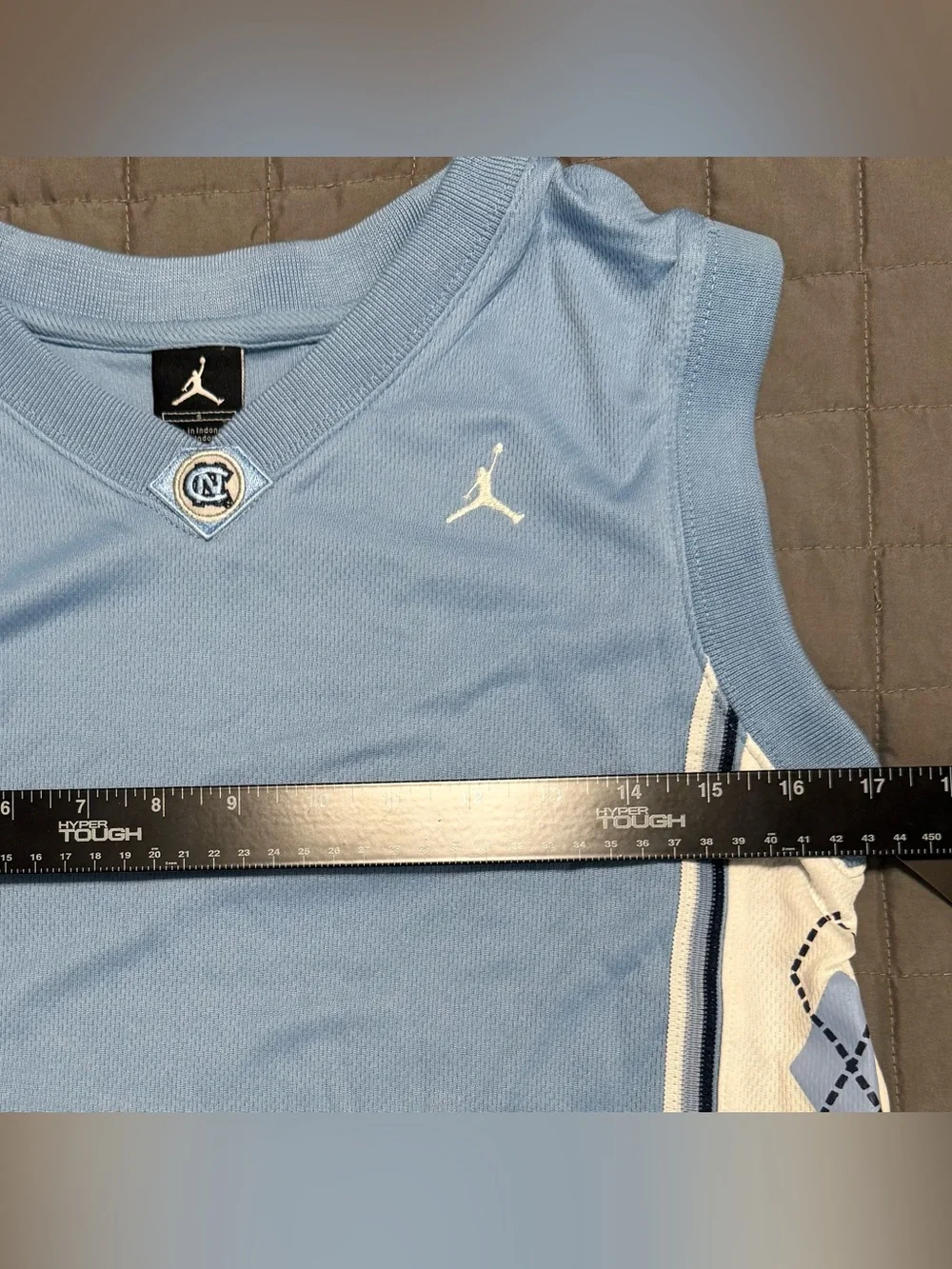 North Carolina tar heels basketball jersey Size Small Jordan Light Blue Vneck